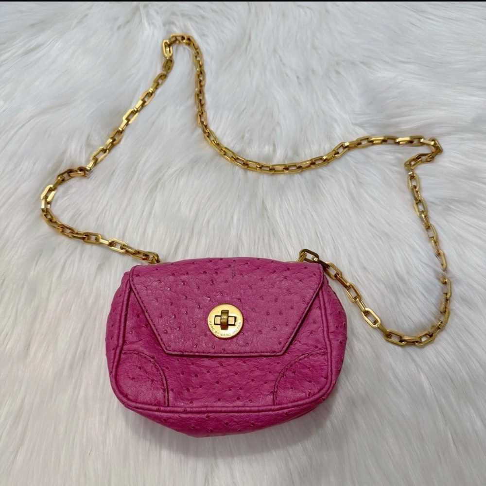 Marc Jacobs Pink Crossbody Bag with Gold Chain